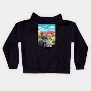 A Pop Art Travel Print of Tucson - Arizona - US Kids Hoodie